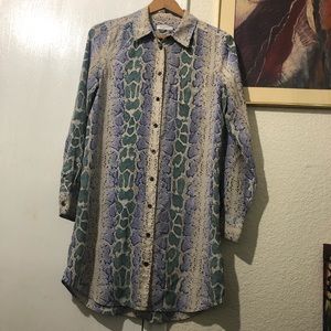 Equipment Femme Python print shirt dress